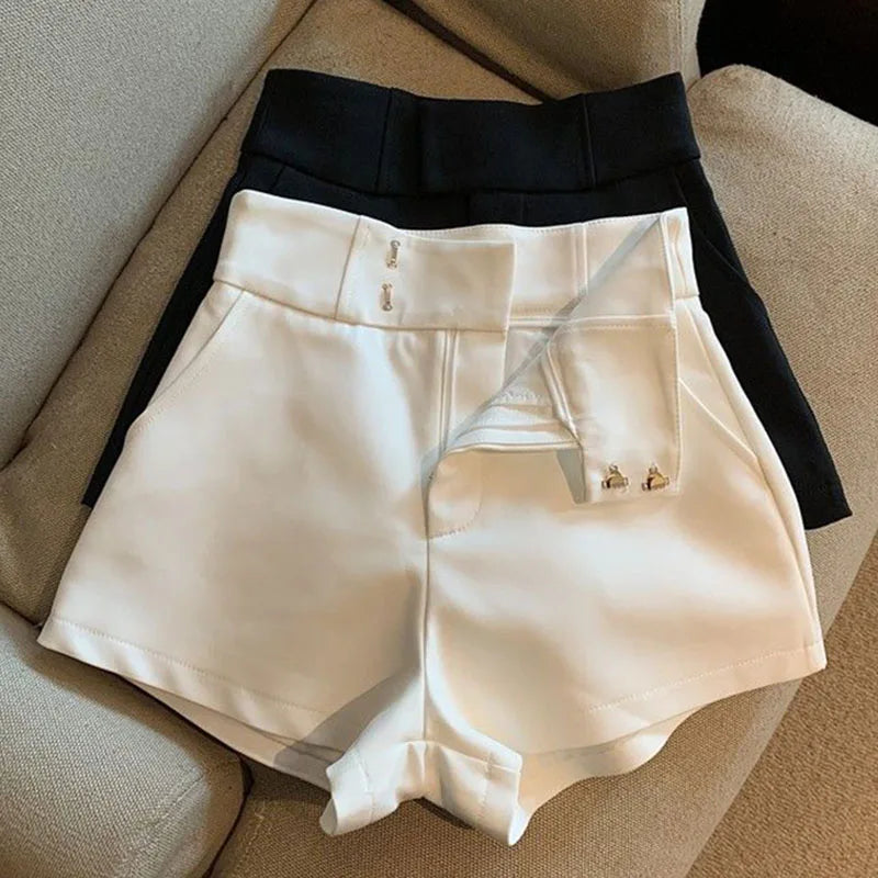 High Waist A Line Basic Loose Shorts